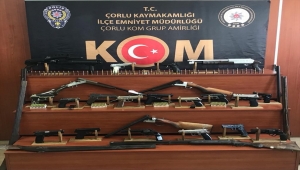 Tekirdağ'da kaçak silah imalatı ve ticareti yapan 26 kişi yakalandı