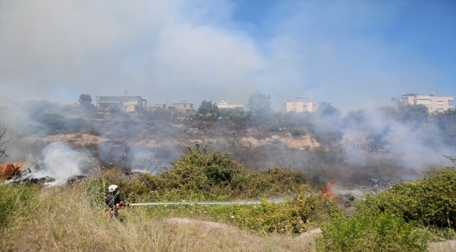 Mersin'de ağaçlık alanda çıkan yangın söndürüldü