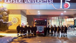 Kayseri Üniversitesi'nden deprem bölgesine yeni yardımlar yola çıktı